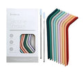 Drinking Straw Rubber Eco-Friendly Food Grade Long Flexible BPA Free Reusable Cup Silicone Drinking Straw for Juicing Kids
