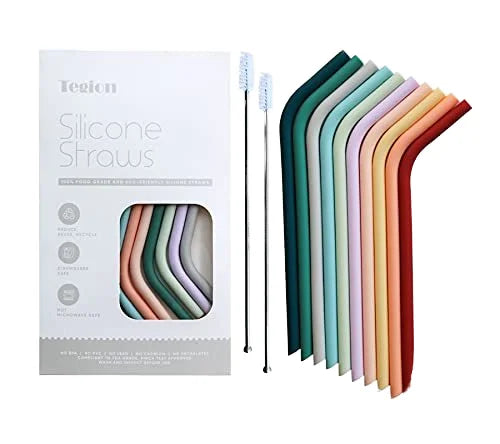 Drinking Straw Rubber Eco-Friendly Food Grade Long Flexible BPA Free Reusable Cup Silicone Drinking Straw for Juicing Kids