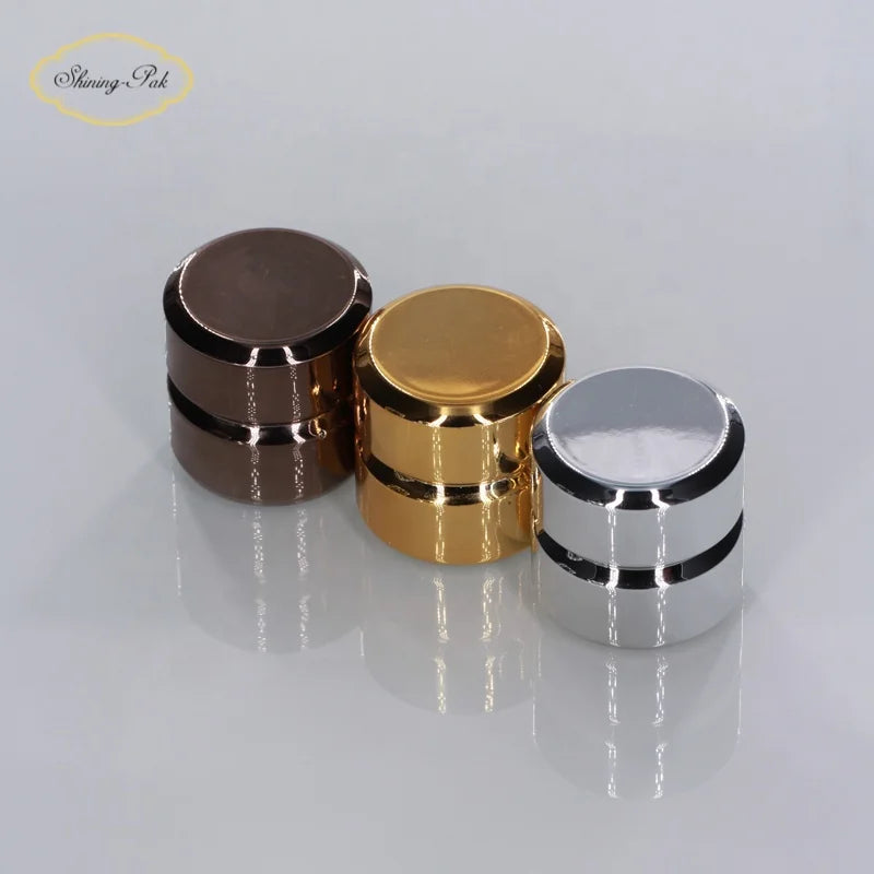 15mm Shiny Gold Luxury Round Perfume Cap Smart Lids Plastic Bottle Closures for High-Class Perfume Packaging