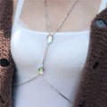 Best-Selling Bohemian Crystal Body Chain and Bra Necklace with Colorful Large Crystals for Women's Party Jewelry