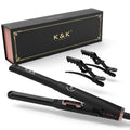 Best Electric Titanium Mini Flat Iron Hair Straightener PTC Plate Dual Voltage LCD Display Fast Heating Overheating Protection