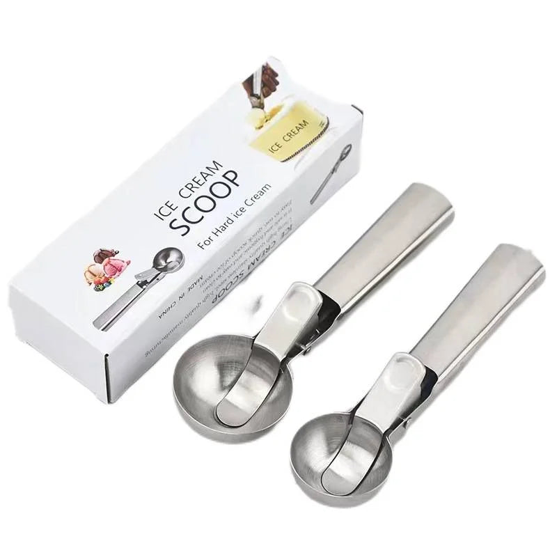 Heavy Duty Stainless Steel Trigger Ice Cream Scoop Eco-Friendly Fruit Watermelon Ball Digger Ball Make