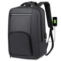 Multifunction Waterproof Anti-Theft Laptop Backpack USB Port Geometric Zipper Travel School Business Use Unisex Oxford Material