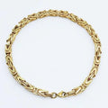 Byzantine Link Chain 316l Stainless Steel Pvd 18k Gold Plated Jewelry Square Byzantine Link Chain Necklace Custom Chain