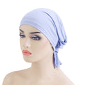 Elastic Cotton Comfortable Bamboo Hat Pretied Headscarf Chemo Cap Turban for Cancer Patients