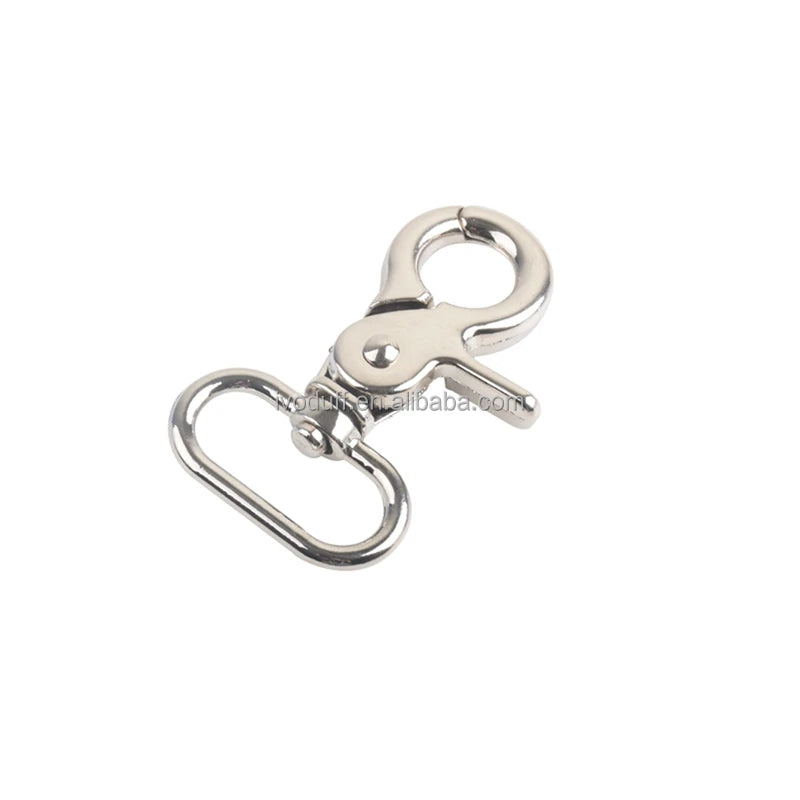 Wholesale Snap Hook 1 Inch Silver Metal Rings Split Key Ring Dog Leash Hook Handbag Hardware Acceptable Customization