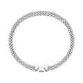 925 Sterling Silver European Simple Knitted Mesh Bracelets for Women Fashion Chain Luxury Wrist Jewelry Wedding Gift BSB124