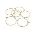DIY 14k Gold Filled Brass Hoop Earring Wire Jewelry Findings 25 30mm Gold Loop Earrings Hoop Open Earring Hook