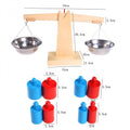 Montessori Teaching Aids Wood Balance Scale Weigh Toy Kit Montessori Sensorial Weighing Scale Toys Montessori Toys