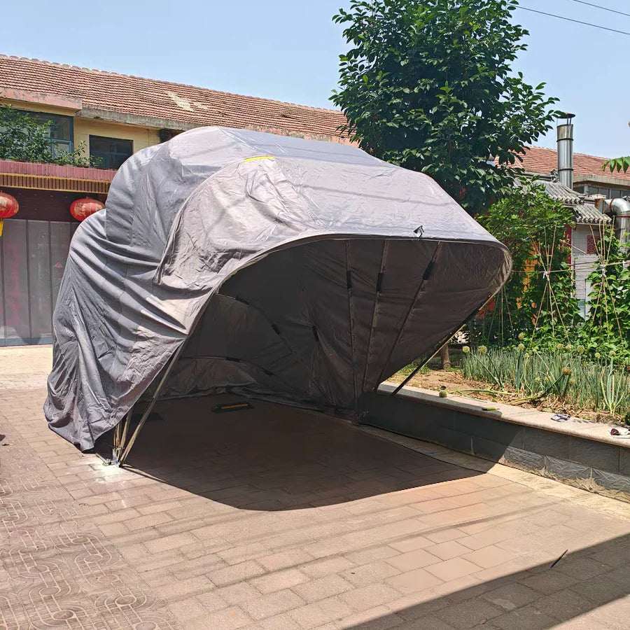 Manual Car Canopy Mobile Carport Foldable Parking Tents Outdoor Tent for Folding Garage Durable Car Cover MegaBDM