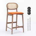 Designer Model Ash Wood Rattan Back bar High Chair Stools