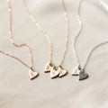 Personalized Custom Jewelry 925 Sterling Silver Initial Engraved Heart Pendant Necklace Wholesale