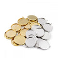 Stainless Steel Pendant Setting Pendant Tray Round Jewelry Finding