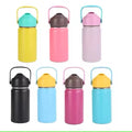 Custom 12oz Double Wall Stainless Steel Tumbler Insulated with Modern Design Silicone Base for Back School Children