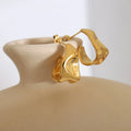 French 2022 New Product Design Metal Special-shaped Geometric Earrings Female Bridal Earrings