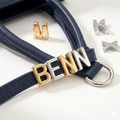 Wholesale Gold Silver Fasion Pendants Metal / Silicone Bag Portable Chain Charm Letters for Mens Leather Craft Keys Organizer