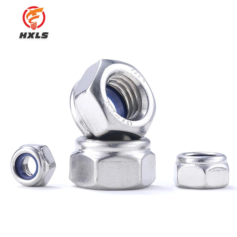 DIN985 M3-M36 316 304 18-8 Stainless Steel Hex Nylon Lock Nut