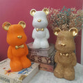 Children's Resin Bear Piggy Bank Sculpture with Hand-painted Detail Customizable Color & Size Sweet & Cute Style Home Decor Gift