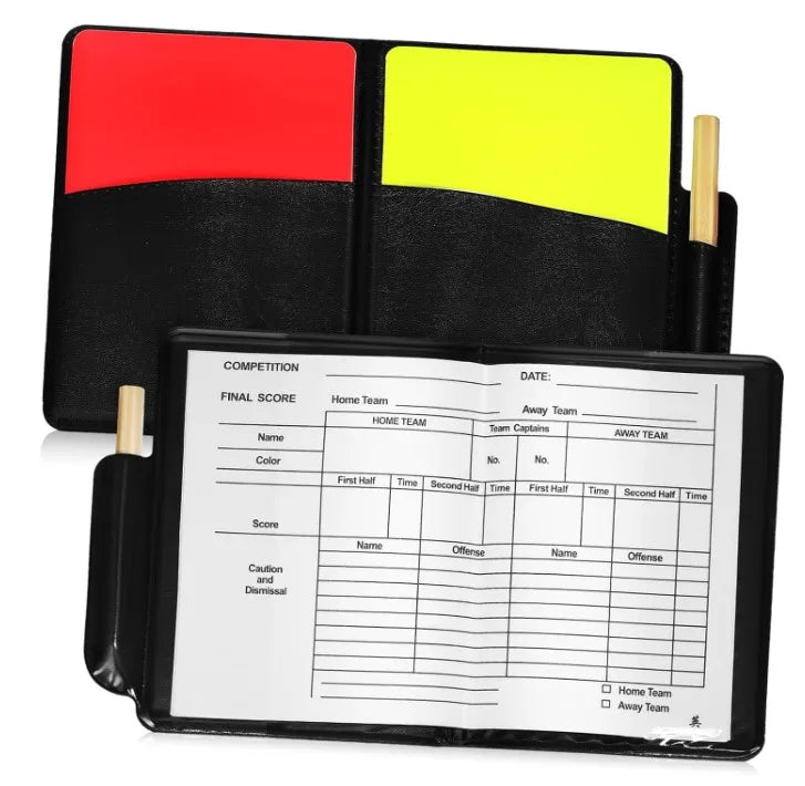 Soccer Referee Cards Red Card and Yellow Card Tool Outdoor Survival Football Referee Equipment Kit
