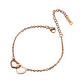 Wholesale Adjustable Gold Plated Stainless Steel Heart Couple Bracelet Classic Style for Gift Purpose