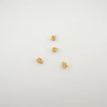 Crimp Beads With Loop 18K Gold Plated Brass Decorative Pattern Hollow Out Bracelet Accessories Barrel Beads
