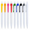 Promotional Plastic Soild White Cheap Pen Custom logo Advertising Pen