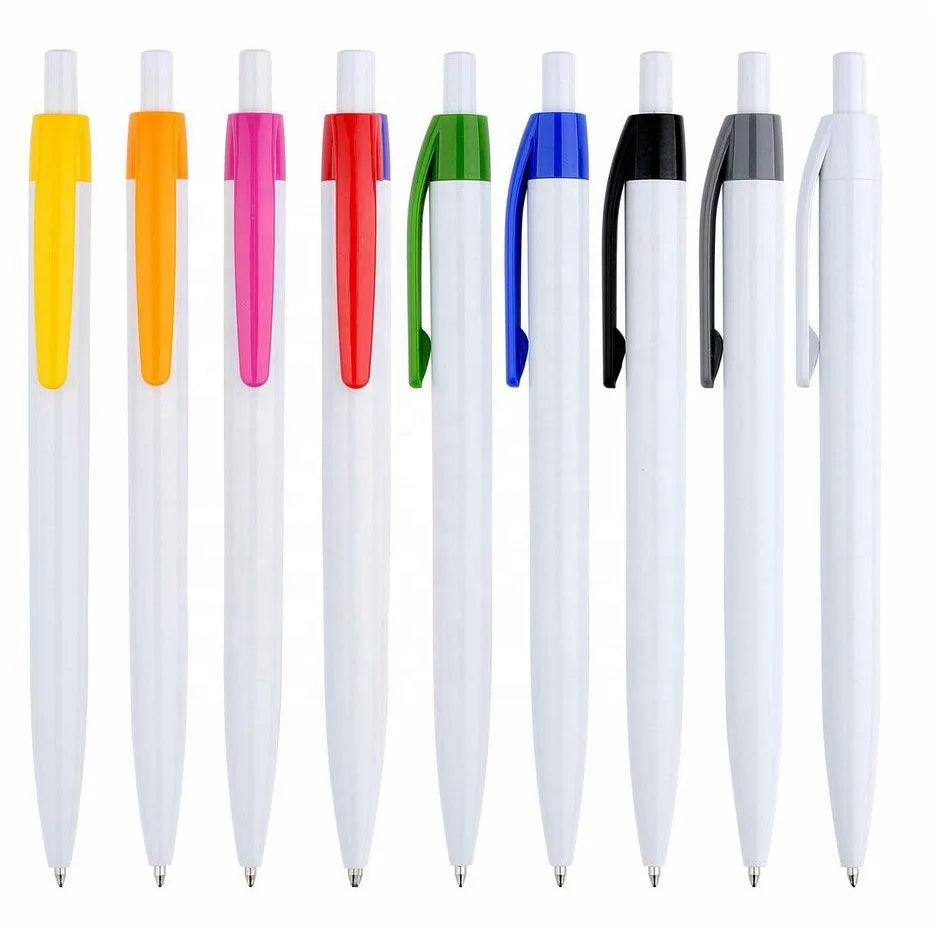 Promotional Plastic Soild White Cheap Pen Custom logo Advertising Pen