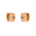 Fashion Stainless Steel Tarnish Free 2026 Geometric Zircon Trendy 18K Gold Plated Chunky Hoop Earrings for Women