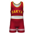 Custom Digital Print Spandex/Polyester Wrestling Singlet Breathable 220g Unisex Adult Japan's Best Martial Arts Wear Front Logo