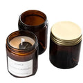 Free Sample 200g Glass Gold Sliver Cap Candle Holder 250ml Brown Amber Candle Jar