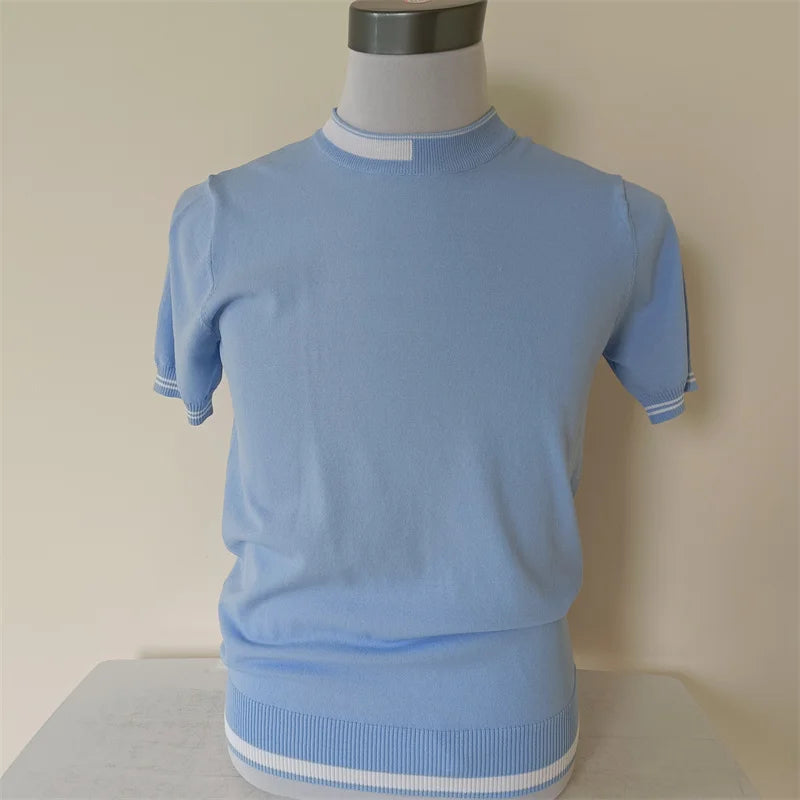 Modal Knitted Crew Neck Men Sweater Man Pullovers Male T-shirt