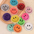 Fancy Style Iron on Colorful Smile Face logo Sequin Patches for Shirt