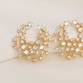 Fashion 18K Gold Plated Korean Zircon Earrings Bling Jewelry Earrings Women Wholesale