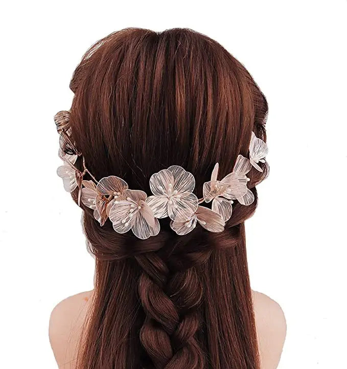 Vintage Handmade Headpiece Bridal Lace Flower Hairband Wedding Hair Accessories