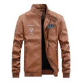 Top Quality Zipper Leather Winter Jacket Sngal blazer Fur Men's Cool Motorcycle Biker Jacket 4XL