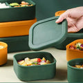Hot Selling Silicone Square Children's Snack Fruit Preservation Storage Container BPA Free Silicone Lunch Box