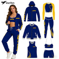 Custom Design Cheerleading Dance Team Training Wear Breathable Tracking Suits Crops Leggings for Women Competition Warm-up