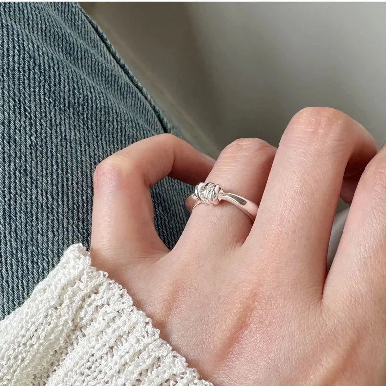 Fine Jewelry Minimalist Jewelry Stacking Beaded Closed Ring 925 Sterling Silver Rings for Women