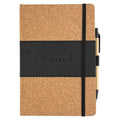 Promotional A5 Stylish Natural Cork Hard Cover Notebook with Smooth Black PU NB020 Promotional A5 Dickens Notebook With Pen