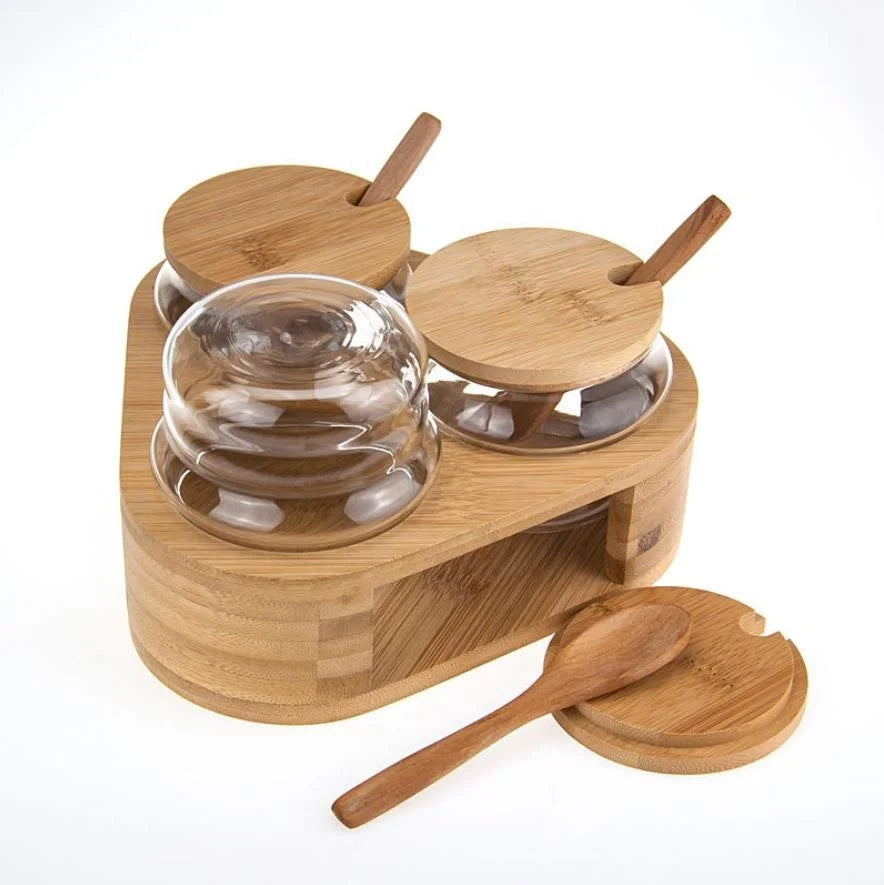Spice Box Seasoning Combination Set Kitchen Household Spice Jar Glass Storage