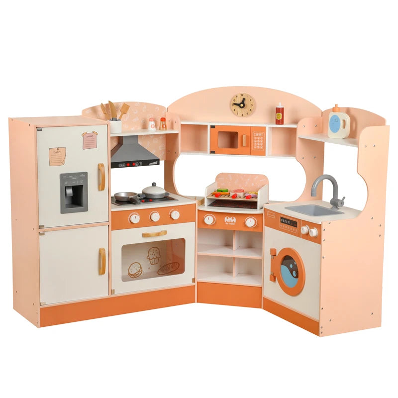 Starting Point Multifunction Beech Solid Wood Montessori Kitchen Cooking Barbecue Pretend Sets Indoor Educational Games Toys for