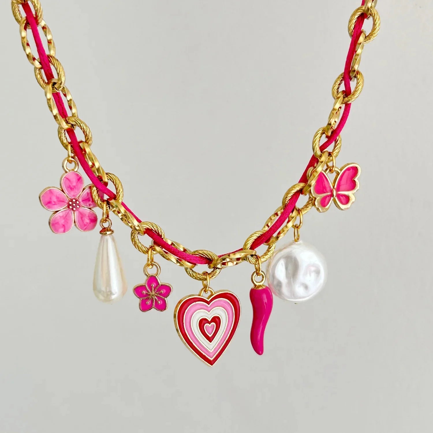 2025 New Knot Rope Chain Lotus Feather Pendant Necklace 18K Gold Vacuum Plating Fashion Pendant Necklaces
