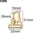 Zinc Alloy Steel 32MM Sling Hook with Different Colors Laser Engraving Outdoor Use