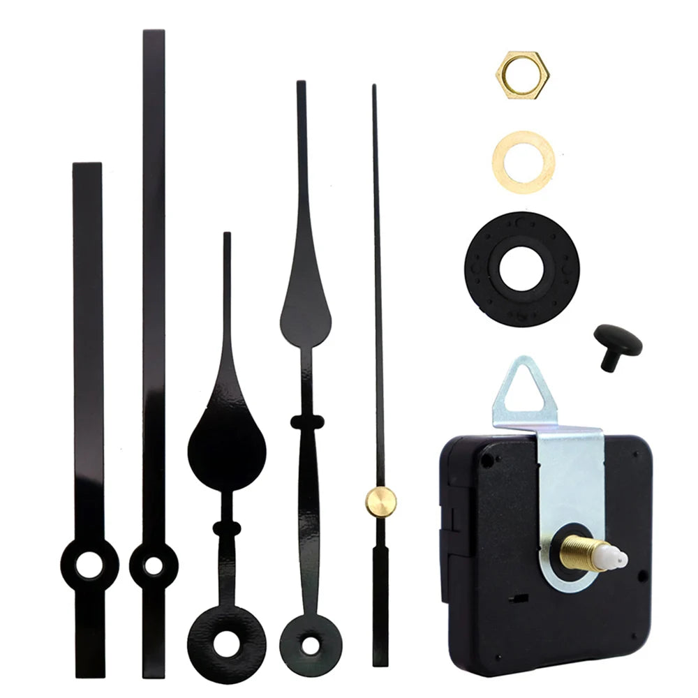 Smooth Second Running Clock Movement Mechanism with 2 Different Pairs of Hands DIY Clock Repair Parts Replacement