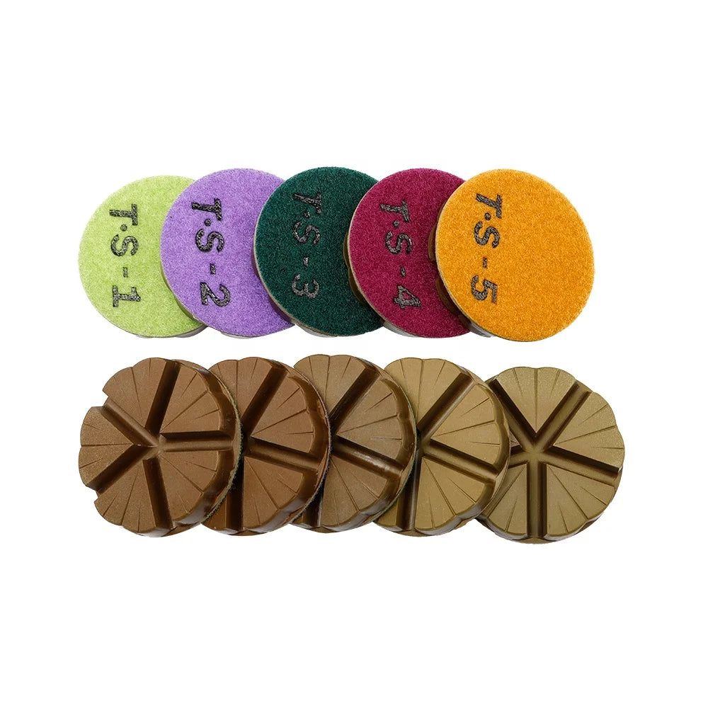 TRUE SHINE 3" ceramic concrete polishing pads diamond pads buffing pads manufacturer