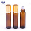 Mingxin 10ml Roll-On Roller Oil Bottles Empty Cosmetic Refillable Glass Perfume Aplicador