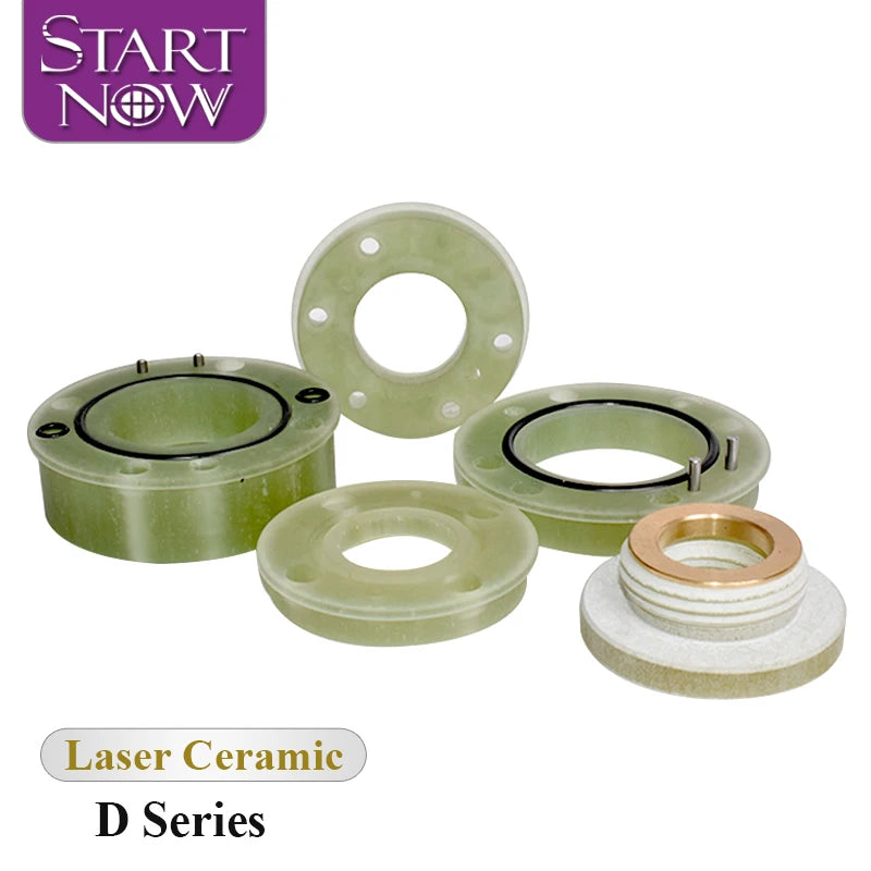 Startnow 3501Slant Hole Laser Ceramic Ring 2700/2702 Insulating Ring Air Inlet/outlet QT90 for Fiber Laser Cutting Head