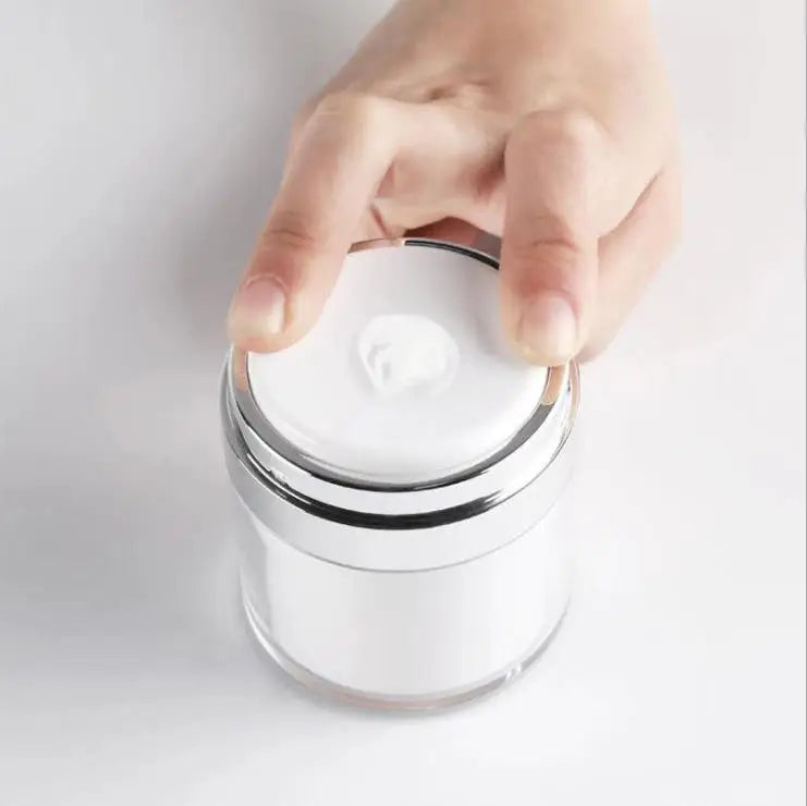 15 g 30 ml 50 Grams Airless Pump Round Shape White Color Skin Care Luxury Cosmetic Jar Cream Jar Acrylic Jar