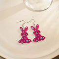 Easter Cartoon Cute Acrylic Bunny Easter Egg Carrot Bunny Easter Earrings for Women Girls Gift
