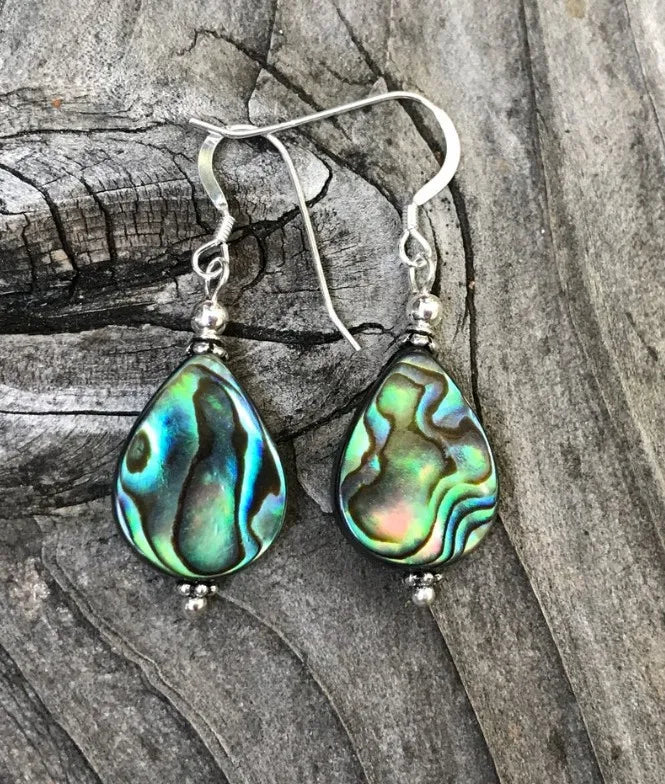Creative Abalone Earring Unique Multi Color Water Drop Abalone Shell Earrings Jewelry Party for Lady High Alloy Silver Plated